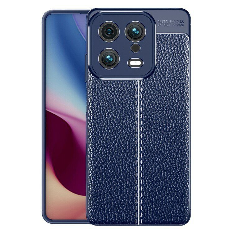Чехол-накладка Litchi Grain для Xiaomi 13 (темно-синий)