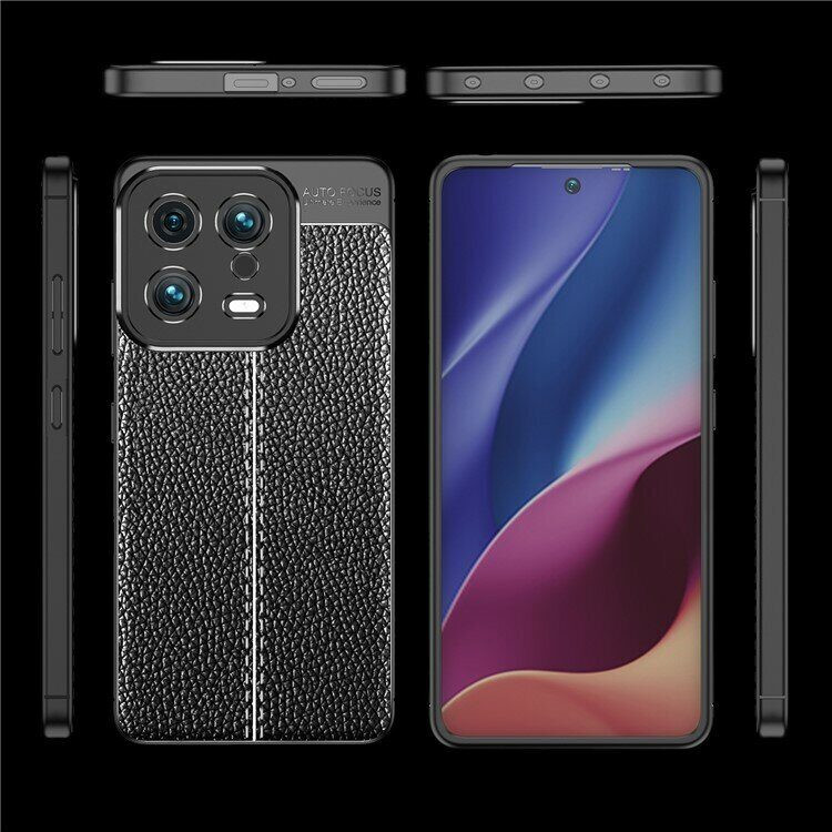 Чехол-накладка Litchi Grain для Xiaomi 13 (темно-синий)