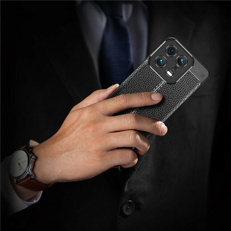 Чехол-накладка Litchi Grain для Xiaomi 13 (темно-синий)