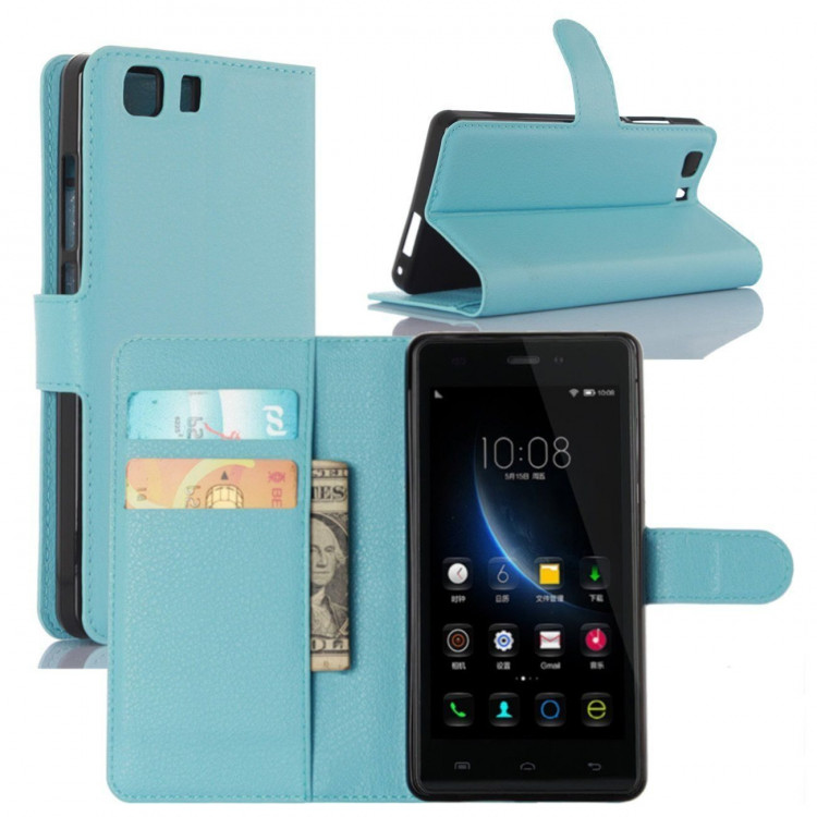 Чехол с визитницей для DOOGEE X5 / X5 Pro (голубой)
