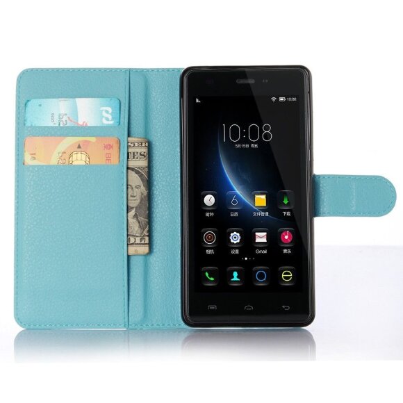 Чехол с визитницей для DOOGEE X5 / X5 Pro (голубой) Чехол с визитницей для DOOGEE X5 / X5 Pro (голубой)