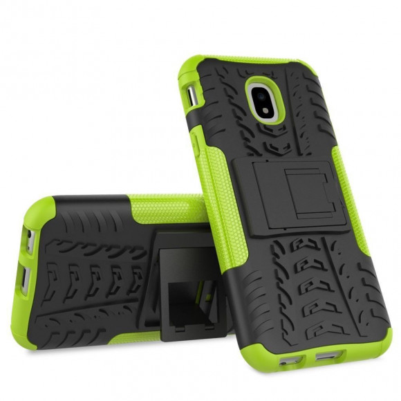 Чехол Hybrid Armor для Samsung Galaxy J3 2017 (черный + зеленый) Чехол Hybrid Armor для Samsung Galaxy J3 2017 (черный + зеленый)