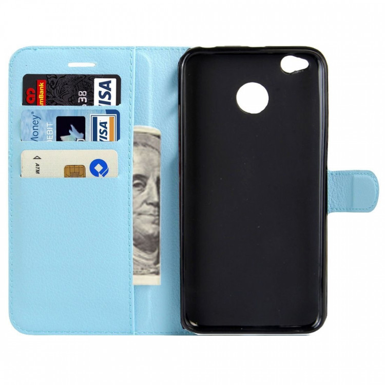 Чехол с визитницей для Xiaomi Redmi 4X (голубой)