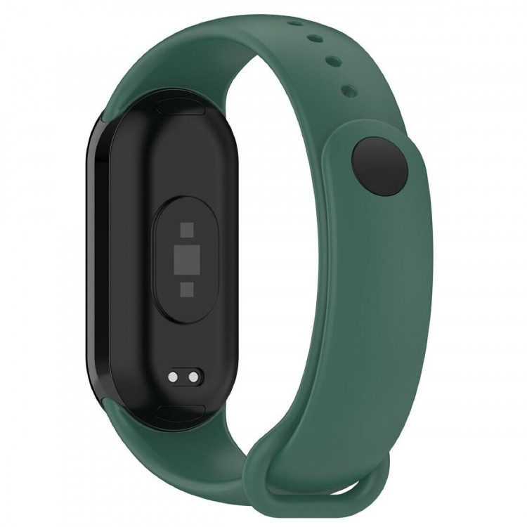 Силиконовый ремешок для Xiaomi Mi Smart Band 8, Xiaomi Mi Band 8 (темно-зеленый)