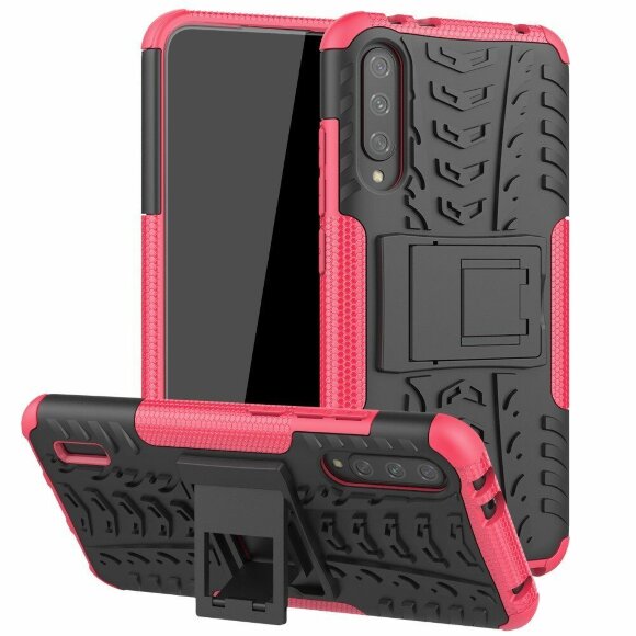Чехол Hybrid Armor для Xiaomi Mi CC9e / Xiaomi Mi A3 (черный + розовый) Чехол Hybrid Armor для Xiaomi Mi CC9e / Xiaomi Mi A3 (черный + розовый)