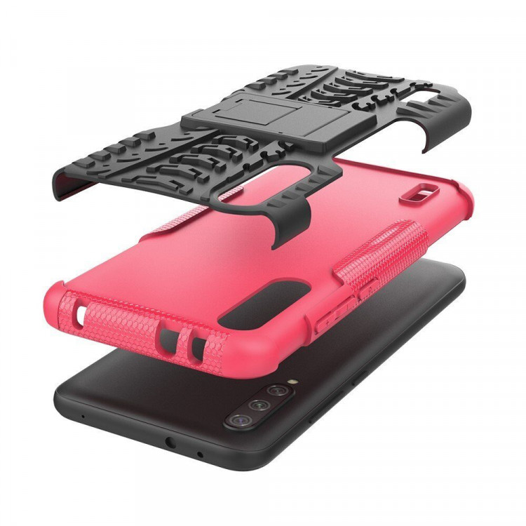 Чехол Hybrid Armor для Xiaomi Mi CC9e / Xiaomi Mi A3 (черный + розовый)