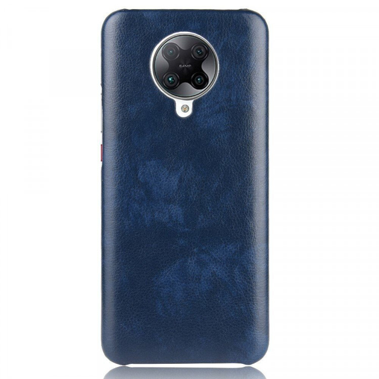 Кожаная накладка-чехол для Xiaomi Redmi K30 Pro / Poco F2 Pro (синий)