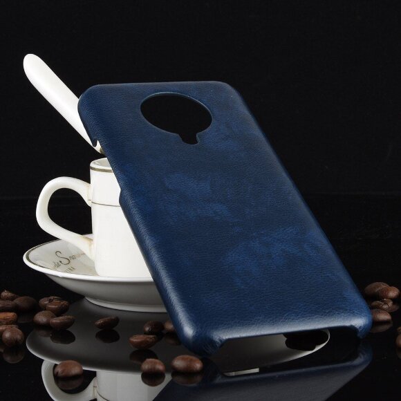 Кожаная накладка-чехол для Xiaomi Redmi K30 Pro / Poco F2 Pro (синий)