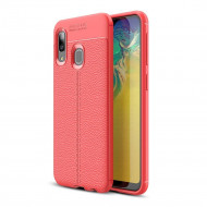 Чехол-накладка Litchi Grain для Galaxy A20e (красный) Чехол-накладка Litchi Grain для Galaxy A20e (красный)