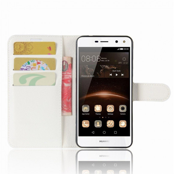 Чехол с визитницей для Huawei Y5 2017 / Y6 2017 (белый)
