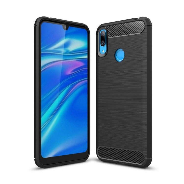 Чехол-накладка Carbon Fibre для Huawei Y7 (2019) / Y7 Prime (2019) (черный)