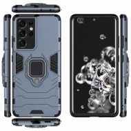 Чехол Armor Ring Holder для Samsung Galaxy S21 Ultra (темно-синий)