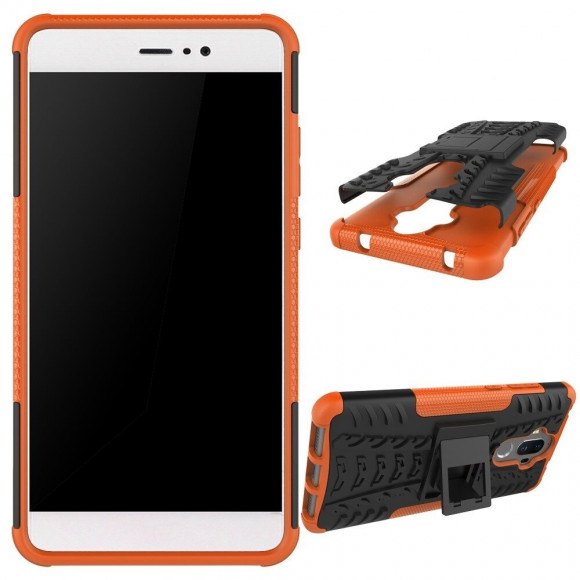 Чехол Hybrid Armor для Huawei Mate 9 (черный + оранжевый)