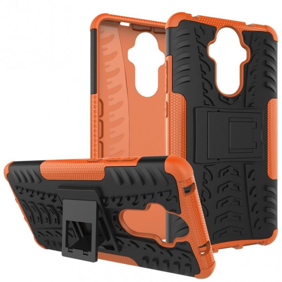 Чехол Hybrid Armor для Huawei Mate 9 (черный + оранжевый)