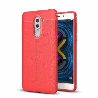 Чехол-накладка Litchi Grain для Huawei Honor 6x 2016 (красный)