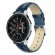 Кожаный ремешок Crocodile Texture для Samsung Gear S3 Frontier / S3 Classic / Galaxy Watch 46мм / Watch 3 (45мм) (синий)