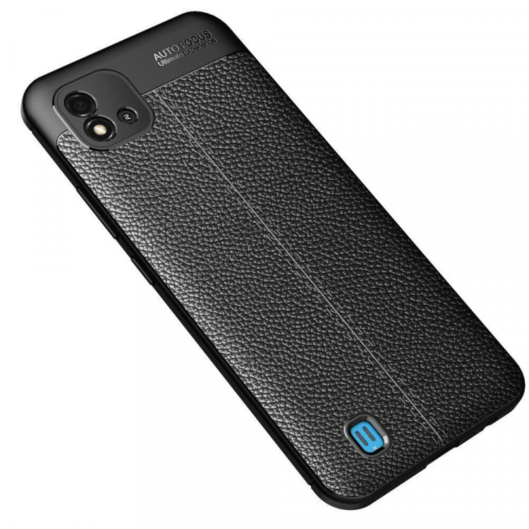 Чехол-накладка Litchi Grain для Realme C20 / Realme C11 2021 (черный)