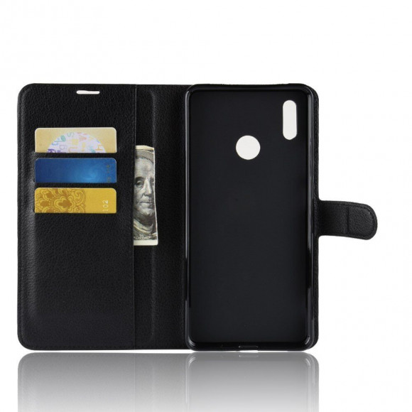Чехол с визитницей для Huawei Honor Note 10 (черный) Чехол с визитницей для Huawei Honor Note 10 (черный)