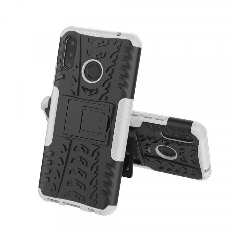 Чехол Hybrid Armor для Huawei Nova 3i / P Smart+ (Plus) (черный + белый)
