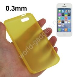 Тонкий пластиковый чехол для iPhone 5C (желтый)