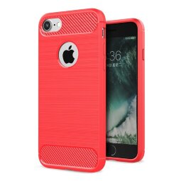Чехол Carbon Fibre для iPhone 7 / iPhone 8 (красный)