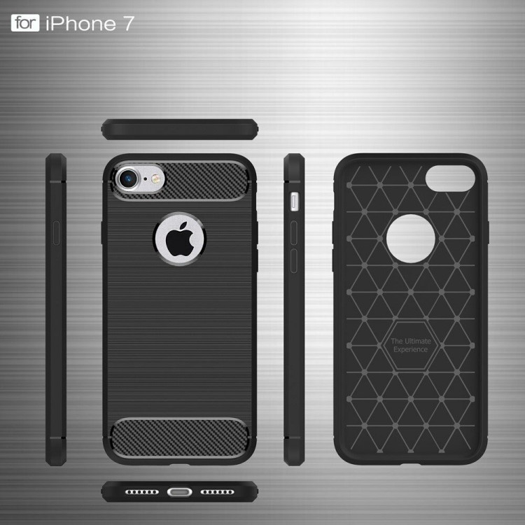Чехол Carbon Fibre для iPhone 7 / iPhone 8 (красный)