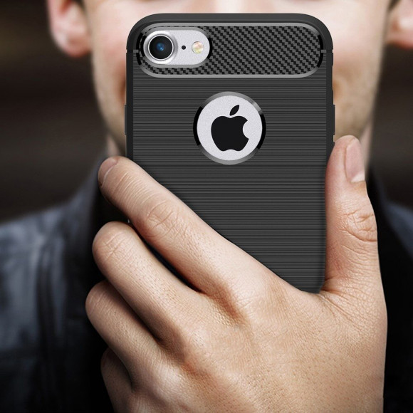 Чехол Carbon Fibre для iPhone 7 / iPhone 8 (красный) Чехол Carbon Fibre для iPhone 7 / iPhone 8 (красный)