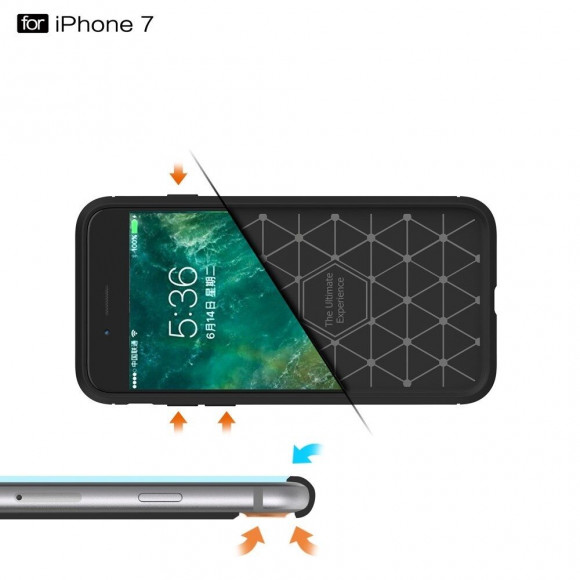 Чехол Carbon Fibre для iPhone 7 / iPhone 8 (красный) Чехол Carbon Fibre для iPhone 7 / iPhone 8 (красный)
