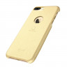 Кожаная накладка LENUO для iPhone 7 Plus (золотой)