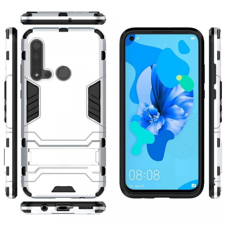 Чехол Duty Armor для Huawei P20 lite (2019) / Huawei nova 5i (серебряный)