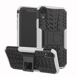 Чехол Hybrid Armor для iPhone XR (черный + белый)