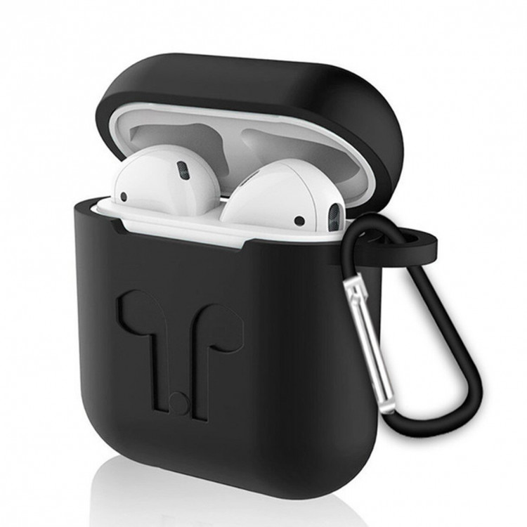 Силиконовый чехол для Apple AirPods (Shock Proof - черный)