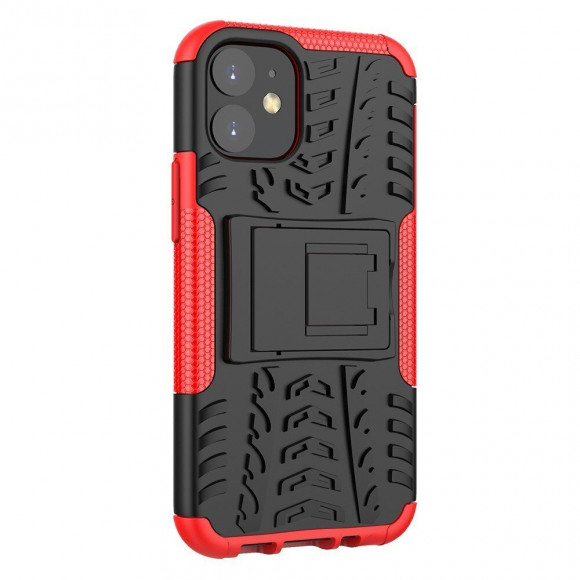 Чехол Hybrid Armor для iPhone 12 mini (черный + красный) Чехол Hybrid Armor для iPhone 12 mini (черный + красный)
