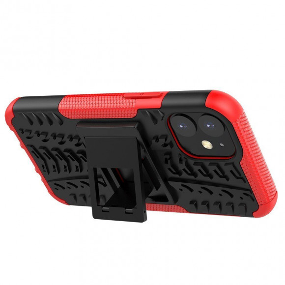 Чехол Hybrid Armor для iPhone 12 mini (черный + красный) Чехол Hybrid Armor для iPhone 12 mini (черный + красный)