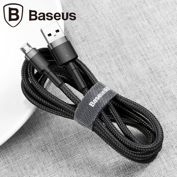 Кабель Micro-USB 2.4A Baseus - 1 метр (черный)