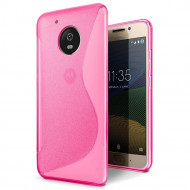 Нескользящий чехол для Motorola Moto G5 (малиновый)