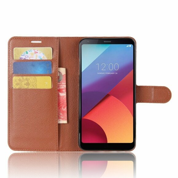 Чехол с визитницей для LG V30 (коричневый) Чехол с визитницей для LG V30 (коричневый)