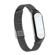 Сетчатый браслет с застежкой для Xiaomi Mi Band 5 (черный) Сетчатый браслет с застежкой для Xiaomi Mi Band 5 (черный)