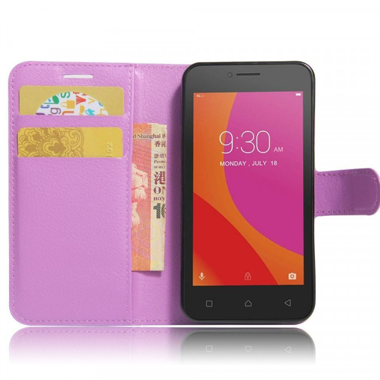 Чехол с визитницей для Lenovo A Plus (A1010) (фиолетовый)