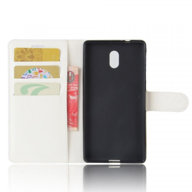 Чехол с визитницей для Nokia 3 (белый)