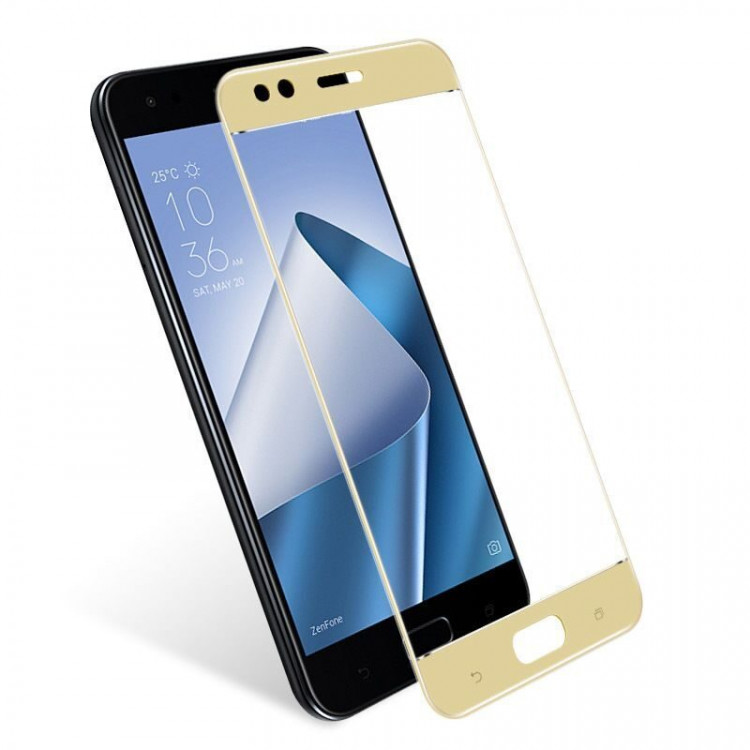 Защитное стекло 3D для Asus Zenfone 4 ZE554KL (золотой)