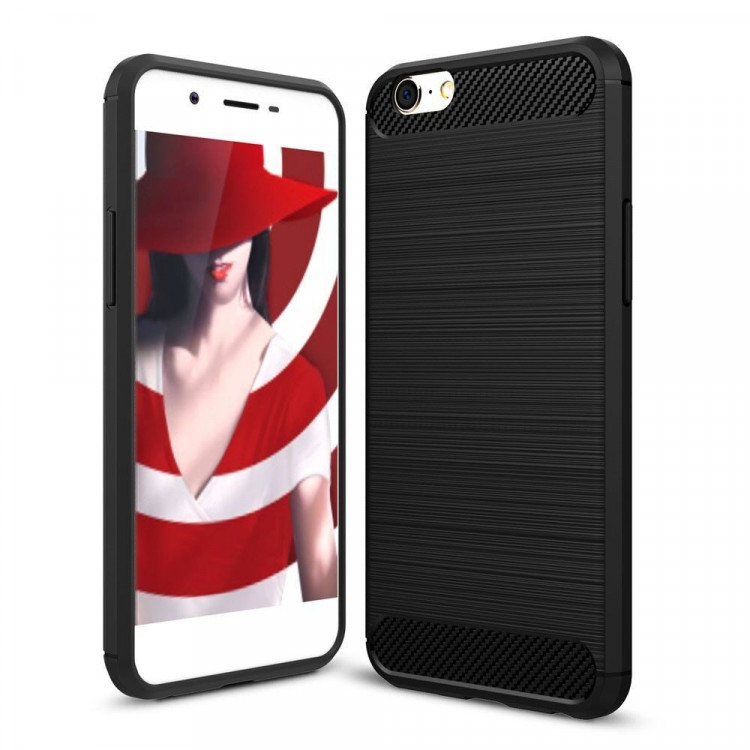 Чехол-накладка Carbon Fibre для Oppo A39 (черный)