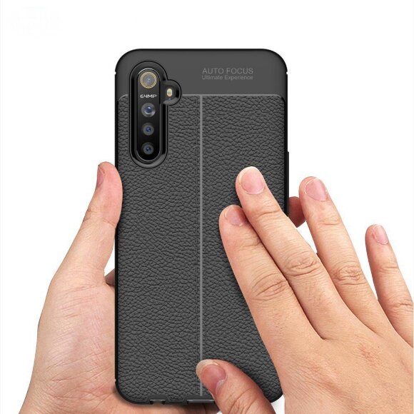 Чехол-накладка Litchi Grain для Oppo K5 / Realme XT / Realme X2 (черный) Чехол-накладка Litchi Grain для Oppo K5 / Realme XT / Realme X2 (черный)
