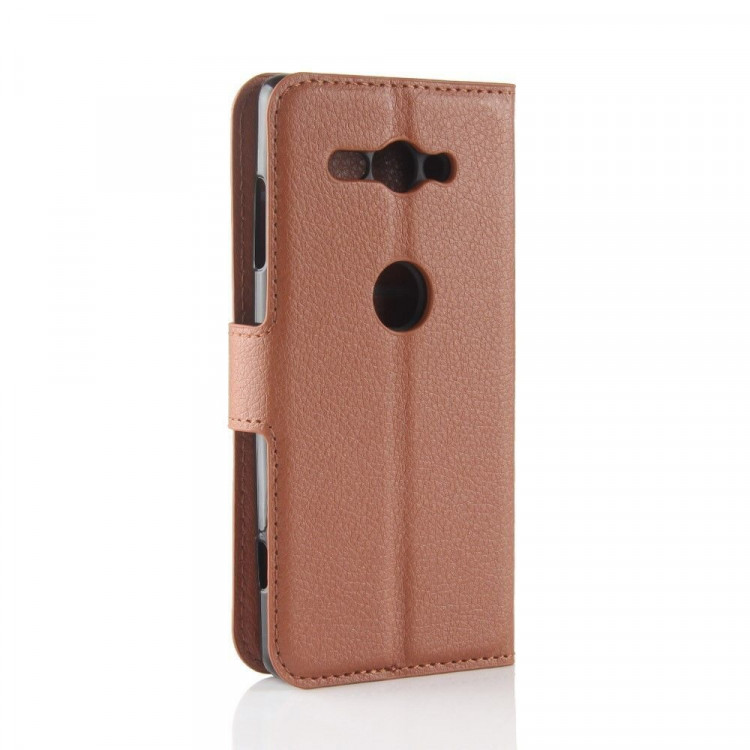 Чехол с визитницей для Sony Xperia XZ2 Compact (коричневый)