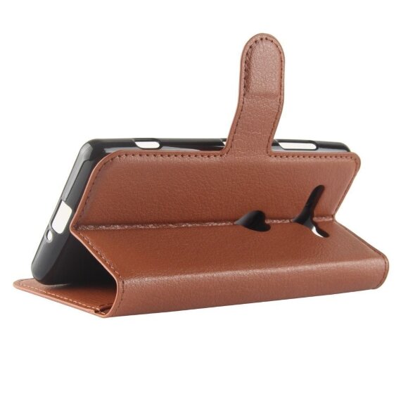 Чехол с визитницей для Sony Xperia XZ2 Compact (коричневый) Чехол с визитницей для Sony Xperia XZ2 Compact (коричневый)