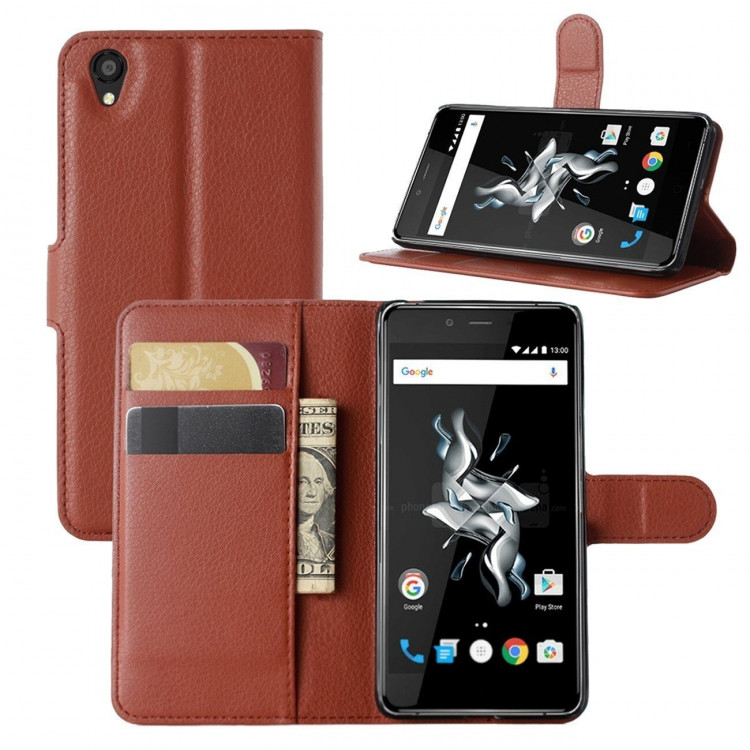 Чехол с визитницей для OnePlus X (коричневый)