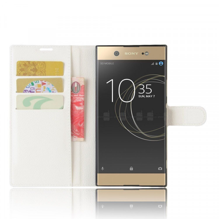Чехол с визитницей для Sony Xperia XA1 Ultra (белый)