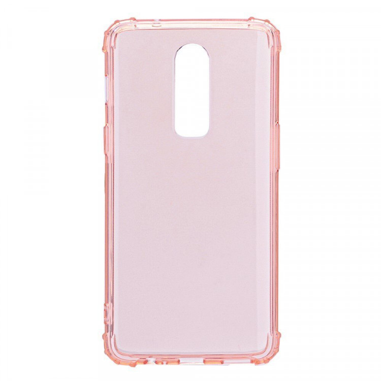 Силиконовый чехол с усиленными бортиками для OnePlus 6 (розовый)
