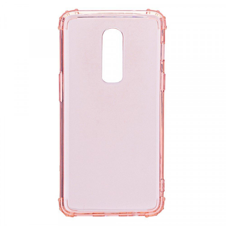 Силиконовый чехол с усиленными бортиками для OnePlus 6 (розовый)