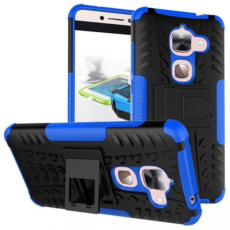 Чехол Hybrid Armor для LeEco Le 2 / LeEco Le 2 PRO (черный + голубой)